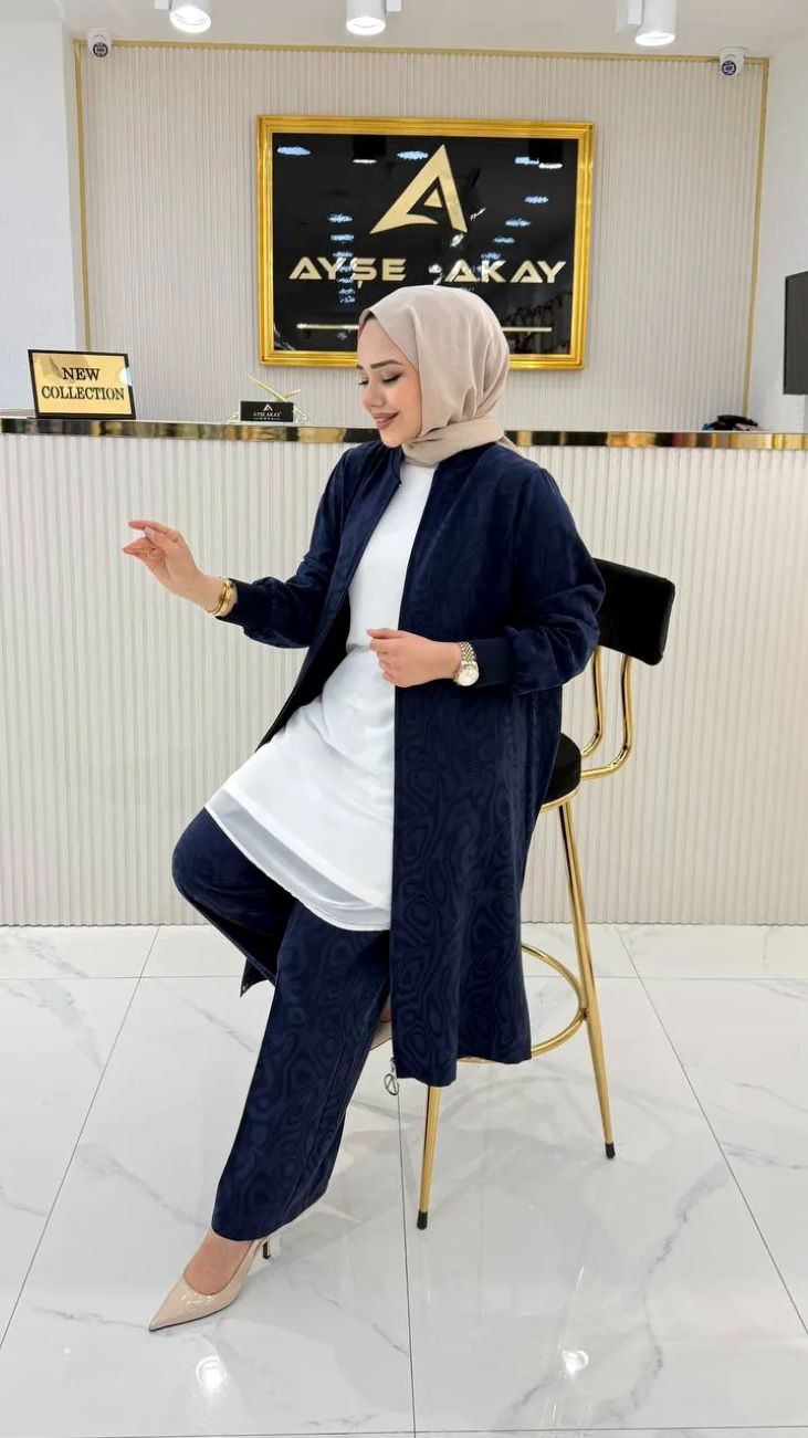 AYŞE AKAY 2 li İPEK CUPRA TAKIM