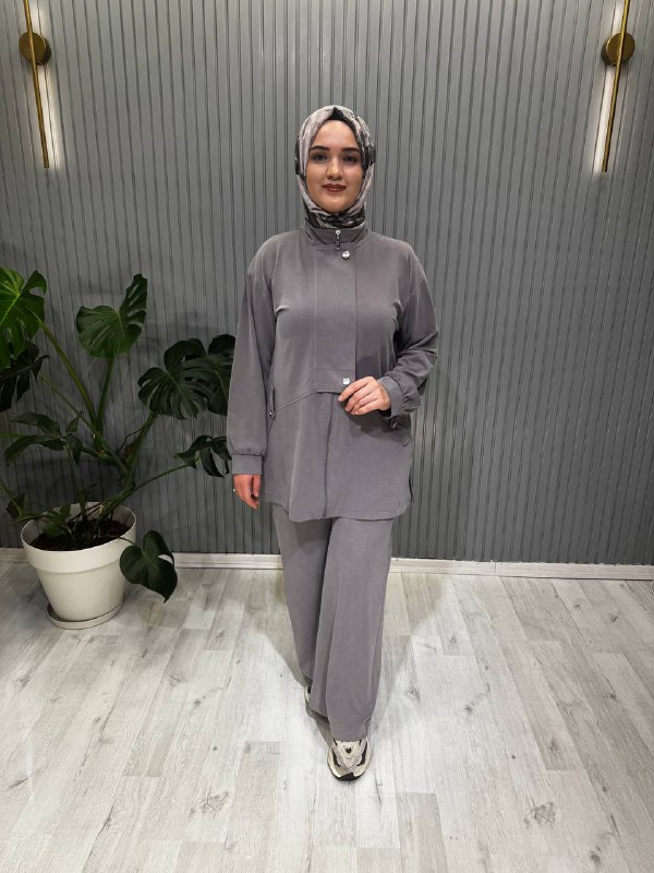 puane fermuarlı ikili takım