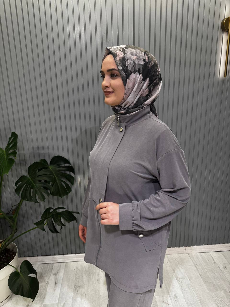 puane fermuarlı ikili takım