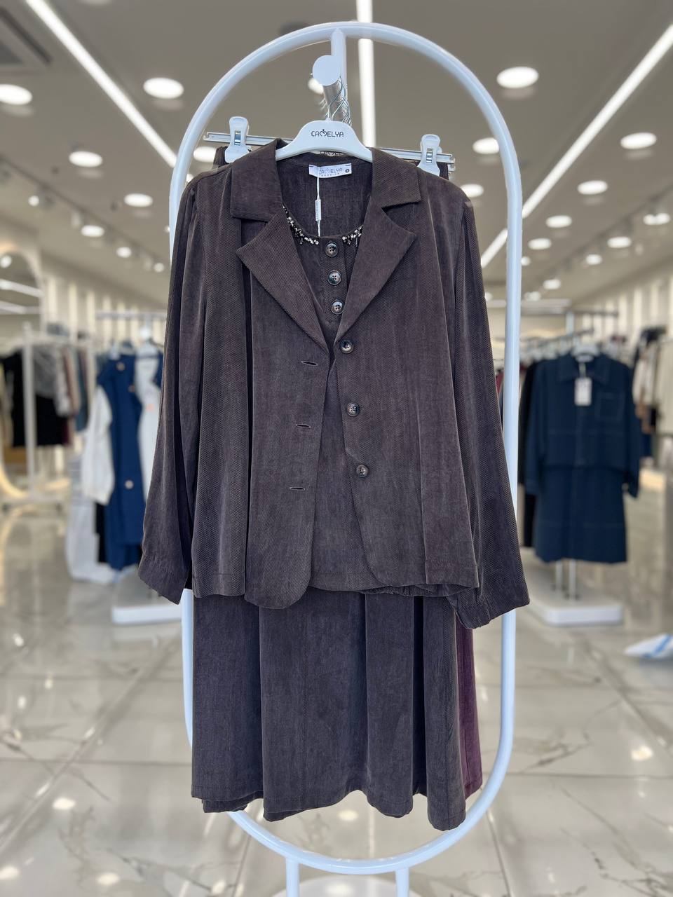 Camelya cepkenli 3 lü tasarım takım